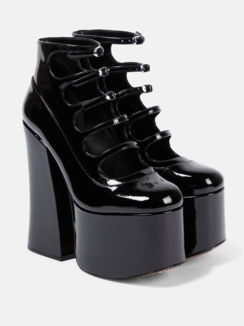 Kiki patent leather platform ankle boots