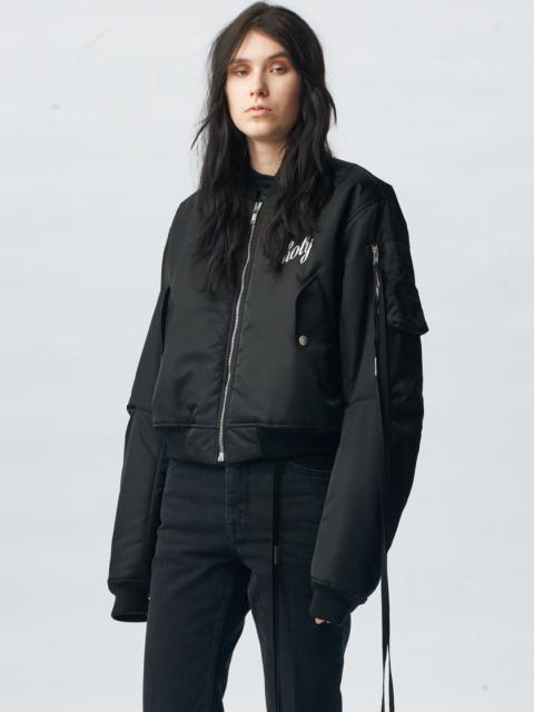 Ann Demeulemeester Lea Dropped Shoulder Cropped Bomber