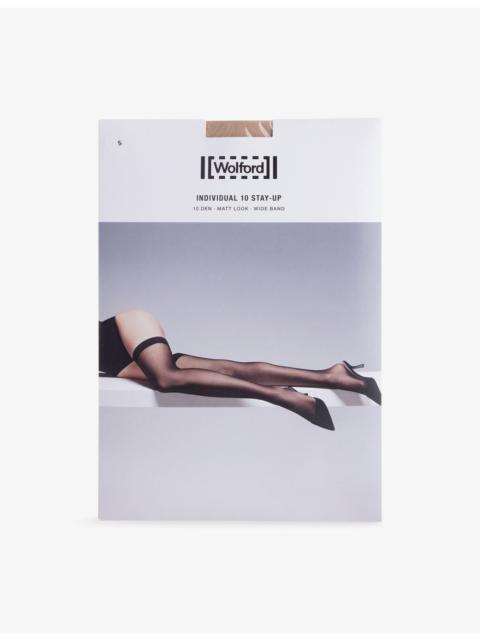 Wolford Individual 10 Stay-Up Stretch-WovenTights