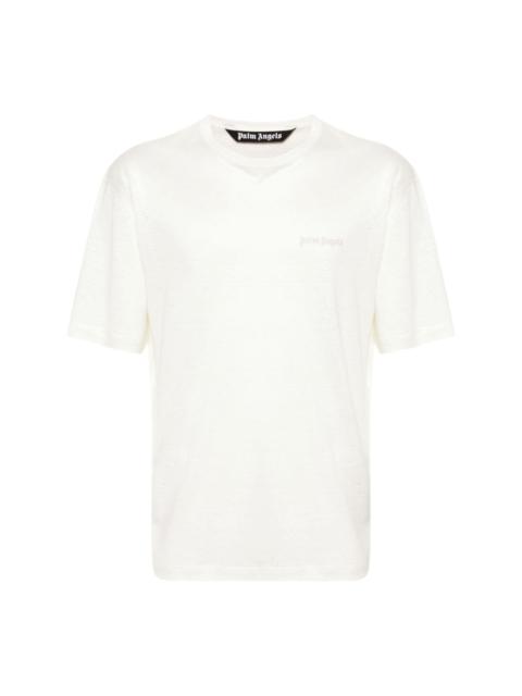 semi-sheer linen T-shirt