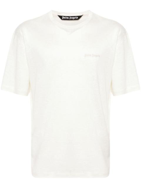 Palm Angels semi-sheer linen T-shirt