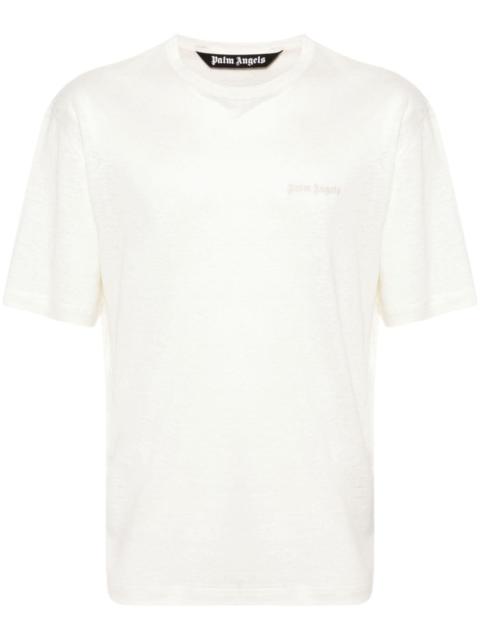 semi-sheer linen T-shirt