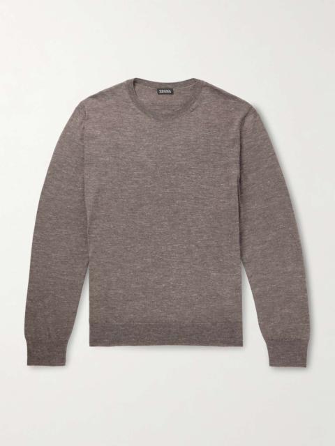 Mulberry Silk, Cashmere and Linen-Blend Sweater