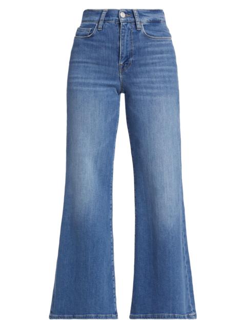 FRAME Women's Le Slim Palazzo Drizzle High-Rise Stretch Jeans - Drizzle