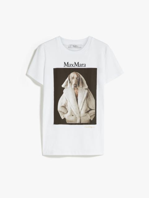 MaxMara ウェグマン プリント コットン Tシャツ VALIDO
