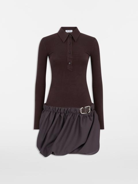 THE ATTICO DARK BROWN MINI DRESS