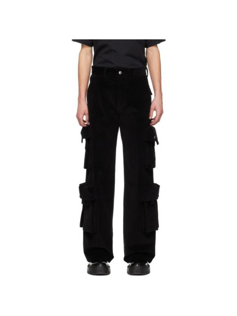 Black Multi-Pocket Cargo Pants