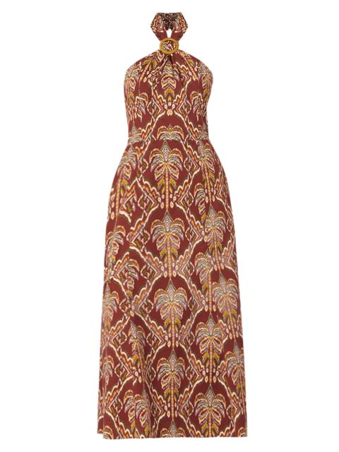 Shoshanna Women's Lainey Stretch-Cotton Midi Dress - Bronze Multi