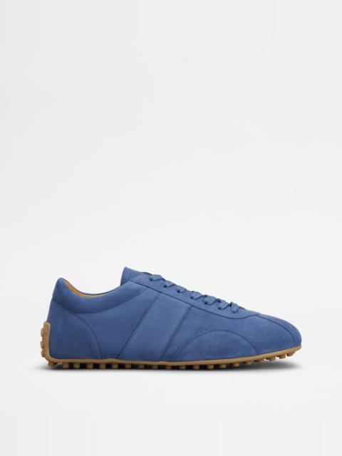 Tod's TOD'S T MARATHON SNEAKERS IN PASHMY SUEDE - BLUE