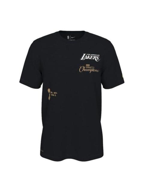 Nike Men's Nike NBA 2020 Los Angeles Lakers Basketball Short Sleeve Black T-Shirt DN4816-010