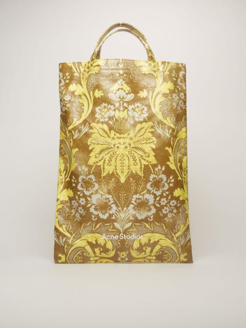 Acne Studios Floral-print tote bag yellow/green