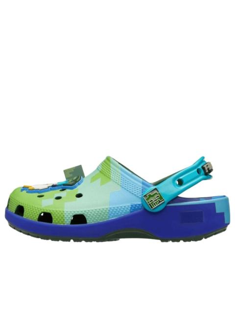 crocs (GS) Crocs Classic Clog Minecraft Chicken Jockey ‘Green Blue' 214371-90H