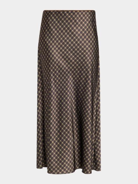 Vince Ombrê Plaid Slip Skirt