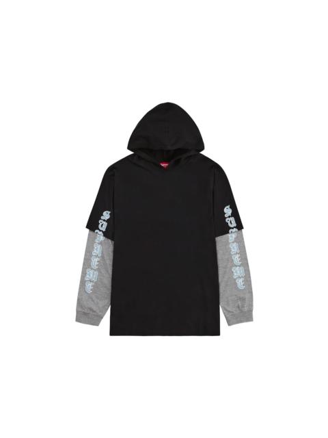 Supreme Supreme Layered Hooded L/S Top Black
