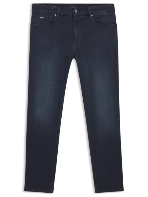 BOSS MAINE REGULAR-FIT JEANS IN BLUE KNITTED DENIM