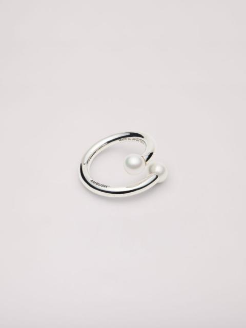 Small Pearl Barbell Ring