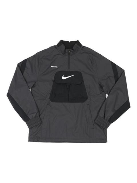 Nike 나이키 F.C. 남자의 길쌈된 축구 Anorak 검정 CK5589-010