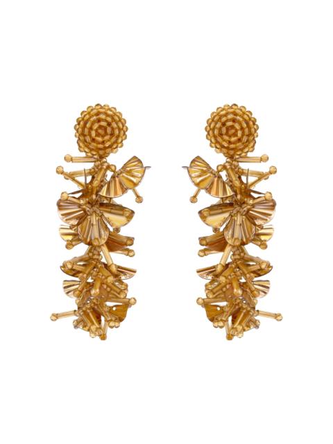 Oscar de la Renta Women's 24K-Gold-Plated & Beaded Clip-On Drop Earrings - Gold