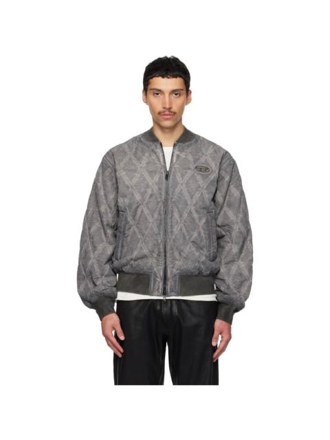 Diesel Gray J-Type-Treat Bomber Jacket