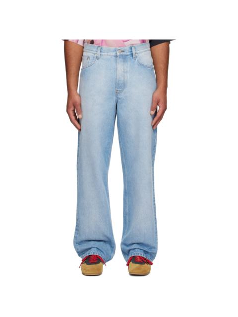 Dries Van Noten Blue Faded Jeans