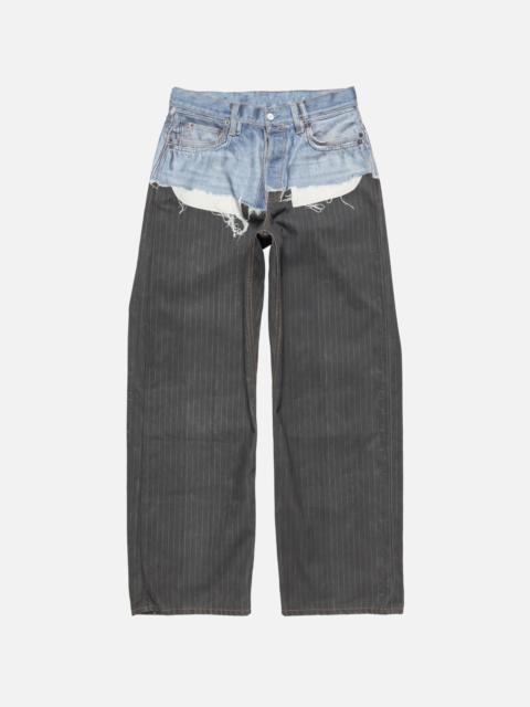 Acne Studios Trompe-l’oeil jeans - 1981 - Blue/black