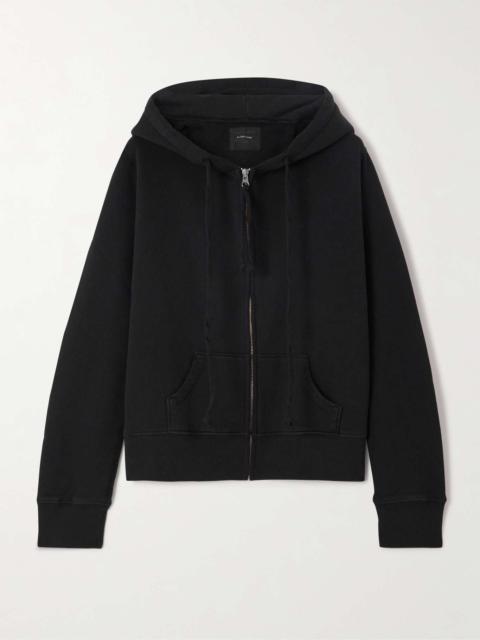 NILI LOTAN Callie cotton-jersey hoodie Black