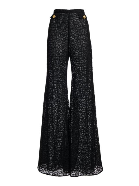 GIAMBATTISTA VALLI Flared Lace Pants black