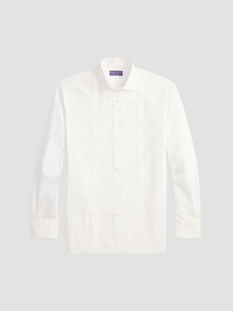 Ralph Lauren Men's Sea Island Pleated Bib Cotton Tuxedo Shirt - White