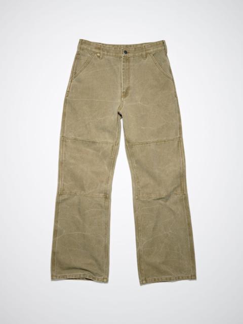 Acne Studios Regular fit canvas trousers - Khaki beige