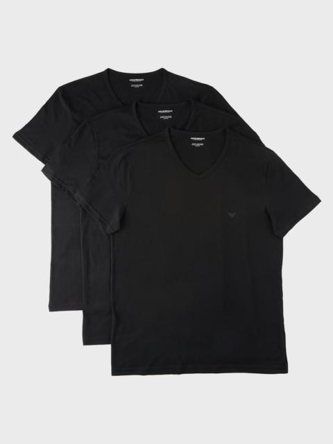 EMPORIO ARMANI Men's V-Neck Three-Pack T-Shirts