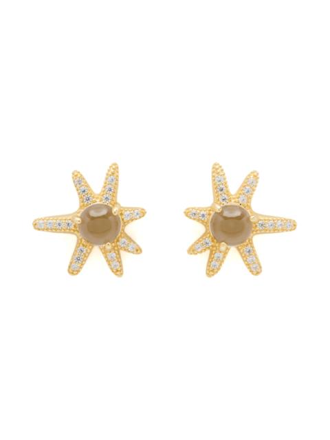 Collina Strada GOLD CLEAR ASTER EARRINGS
