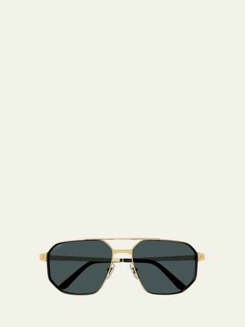Cartier Men's CT0462S Metal Aviator Sunglasses