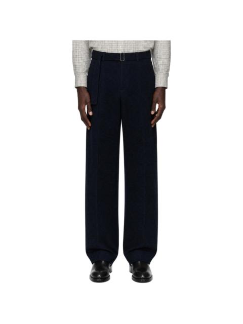 Studio Nicholson Navy Vital Belted Trousers
