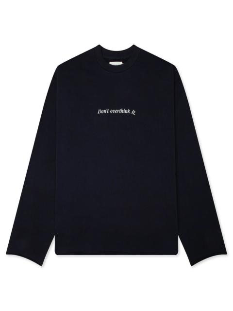 HONOR THE GIFT DON'T OVERTHINK IT L/S TEE - NAVY