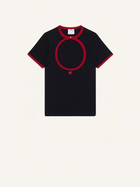 courrèges T-SHIRT CIRCLE CONSTRAST