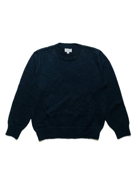 The Real McCoys MC23014 Cotton Crewneck Sweater Ink Blue