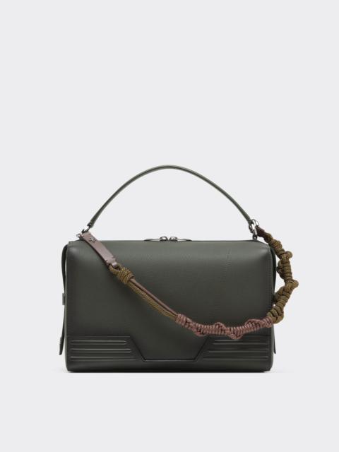 Ferrari Reconditioned by Ferrari GT soft shoulder bag in gradient-effect leather with scoubidou detail