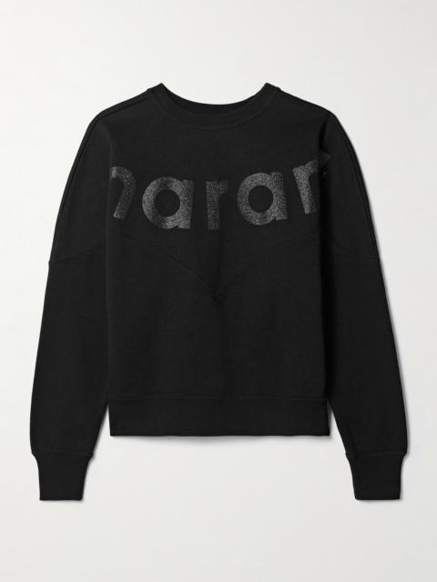 Isabel Marant Étoile Houston Glittered Cotton-blend Jersey Sweatshirt