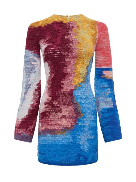 GABRIELA HEARST Millicent Crochet Tunic in Aurora Multi Cashmere Wool