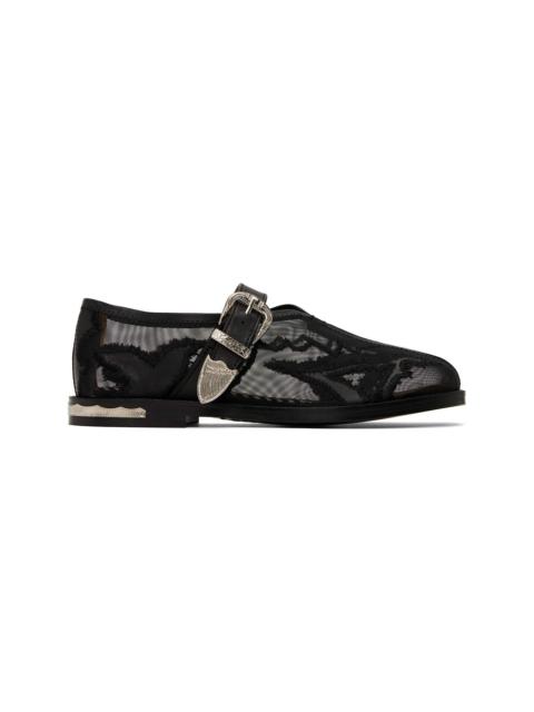 TOGA PULLA Black Mesh & Leather Loafers