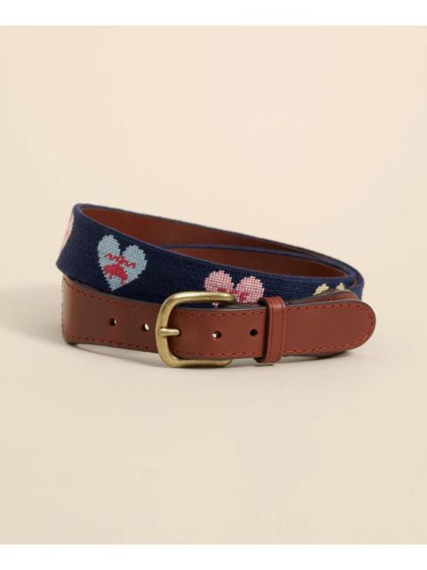 Brooks Brothers Smathers & Branson Needlepoint Candy Heart Belt