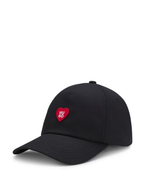HUGO COTTON-TWILL CAP WITH HEART BRANDING