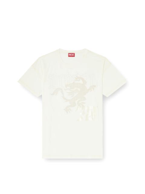 Diesel RELAXED T-SHIRT WITH PRINTS AND EMBRODERIES