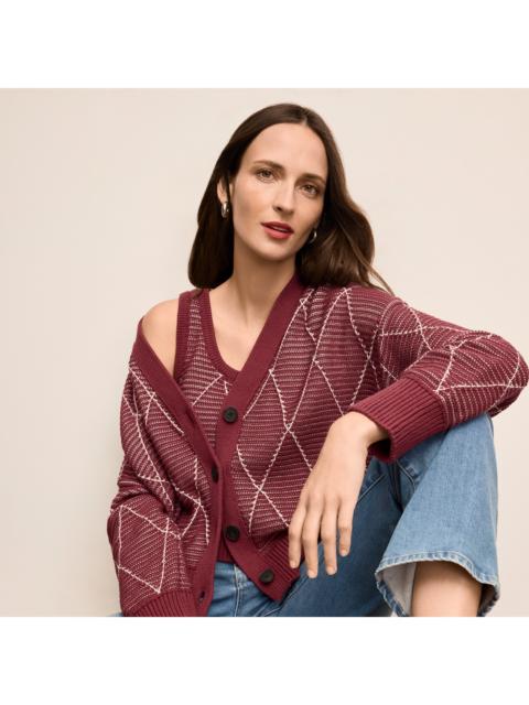 M.M.LaFleur Dakota Easy Luxury Cardigan - Argyle Knit