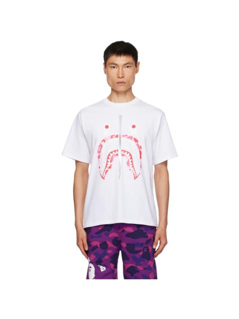 A BATHING APE® White ABC Camo Shark T-Shirt