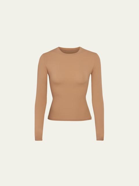 SKIMS Fits Everybody Crewneck Long-Sleeve T-Shirt