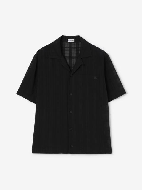Burberry Relaxed Fit Check Cotton Voile Shirt