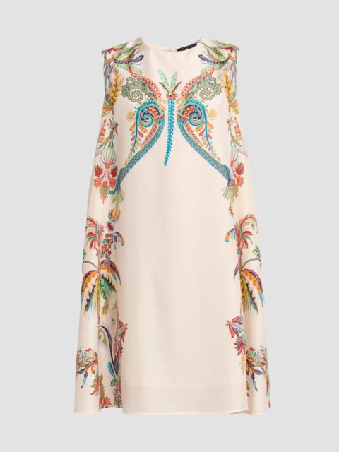 Etro Women's Paisley Silk A-Line Dress - Printed White