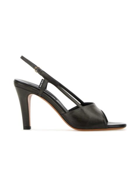 Black Leather Sandals