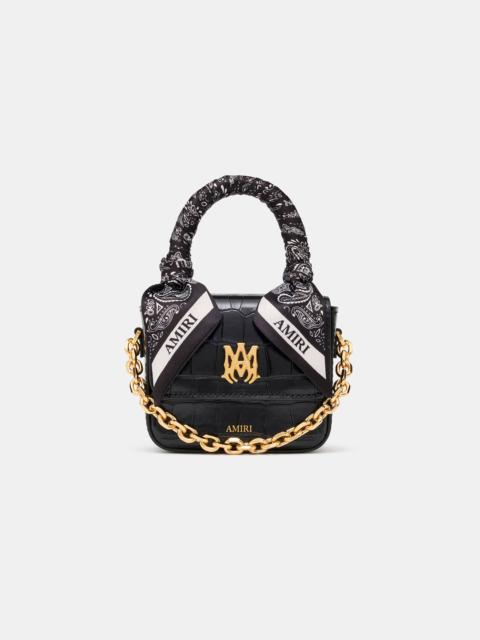 AMIRI WOMEN'S CROC EMOSSED NANO MA BAG